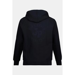 JP1880  Sweat à capuche en molleton flammé, patte de boutonnage, jusqu'au 8 XL 