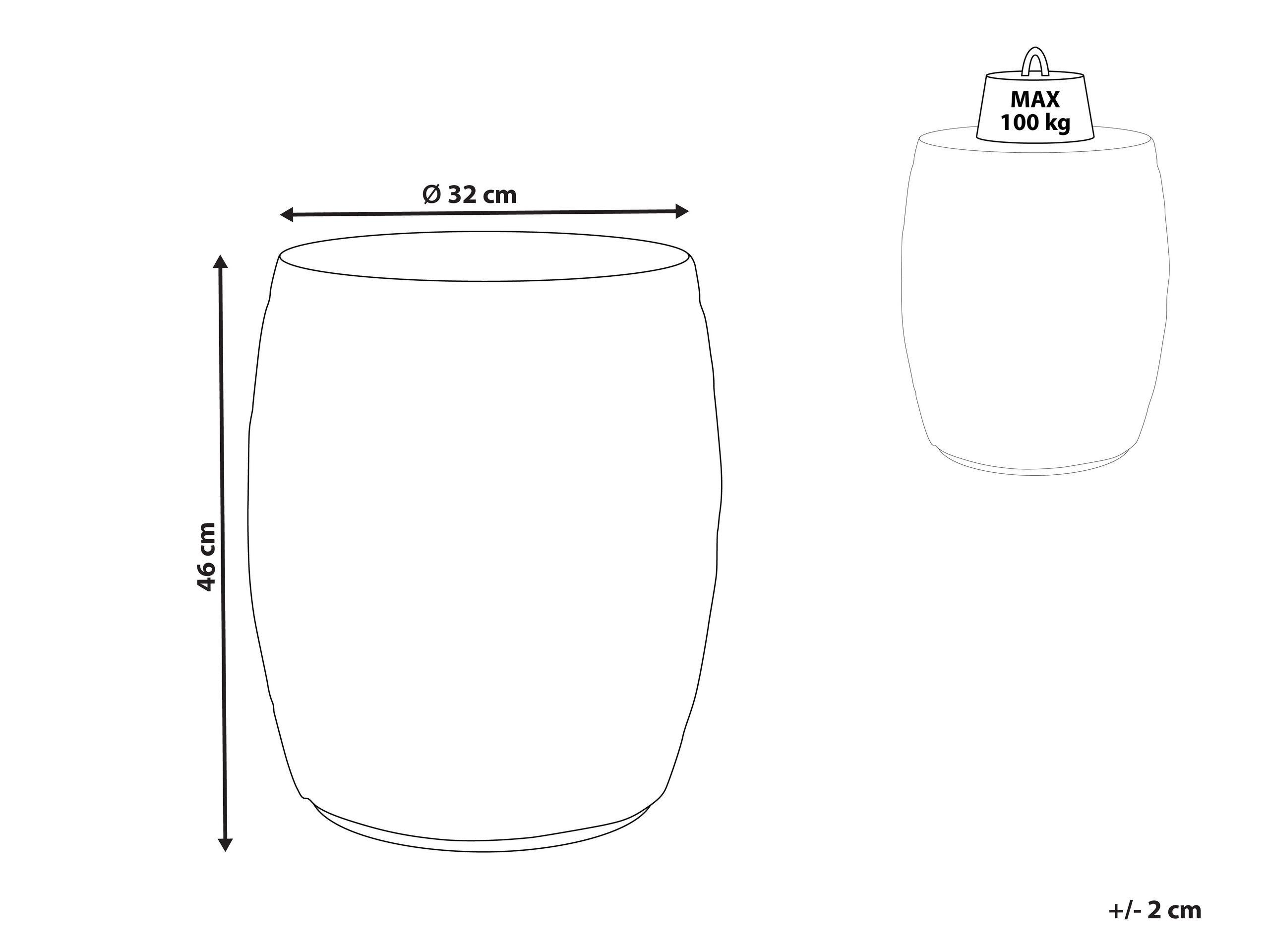 Beliani Beistelltisch aus Leichtbeton (MgO) Boho SADOLE  