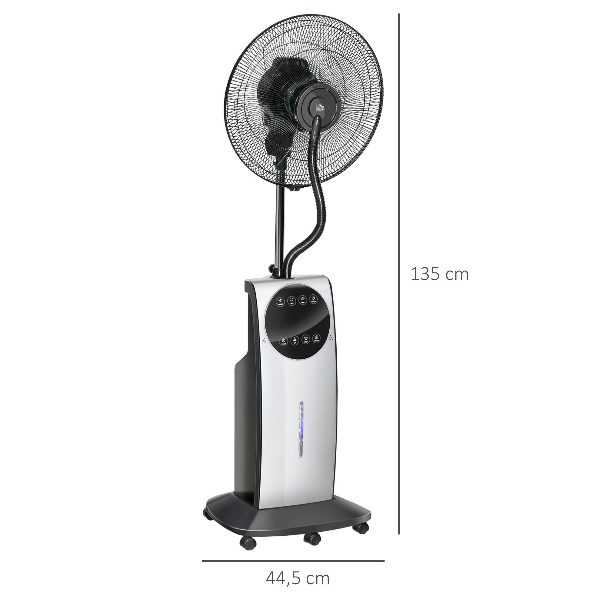 HOMCOM Nebel Ventilator, ABS, AS, Schwarz  