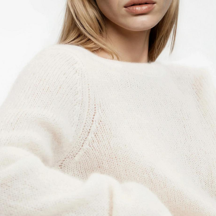 La Redoute Collections Pullover aus Woll- Alpaka-Mischung mit Rückenausschnitt  