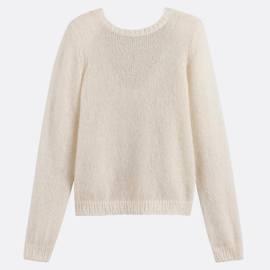 La Redoute Collections Pullover aus Woll- Alpaka-Mischung mit Rückenausschnitt  