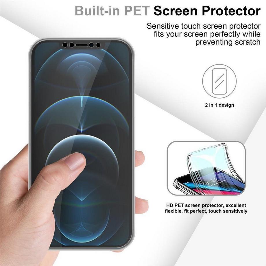 Cadorabo  Hülle für Apple iPhone 12 PRO MAX 360° Full Body Front- und Rückenschutz 