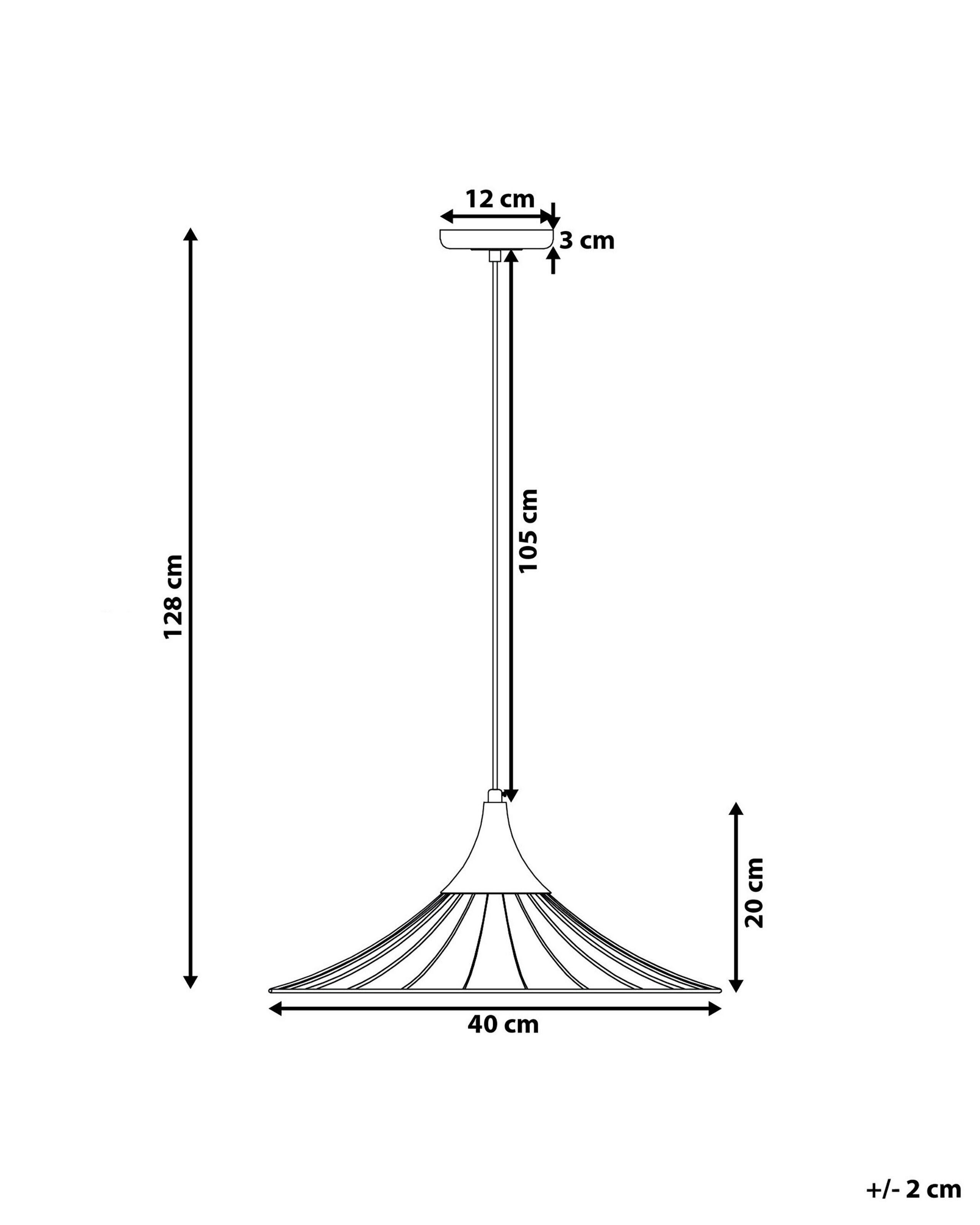 Beliani Lampe suspension en Métal Moderne GIONA  