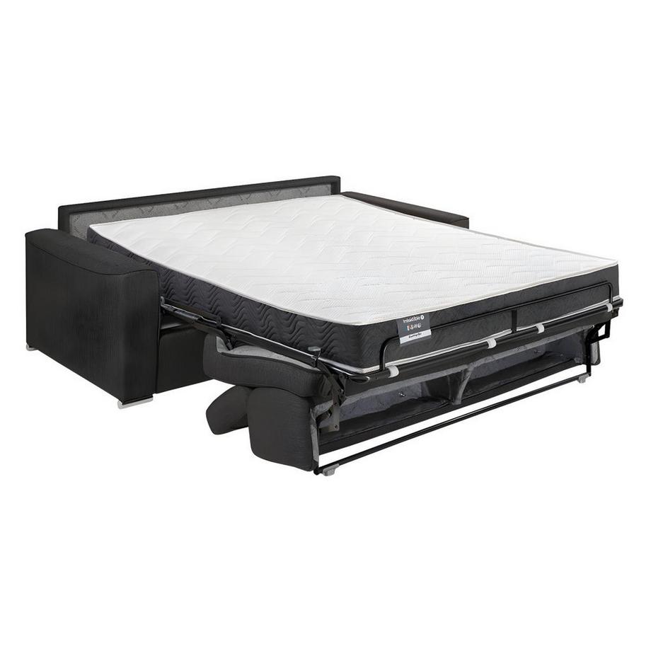 LINEA SOFA Divano letto 3 posti ribalta doghe larghe memory foam - Letto: 140 cm x 18 cm Tessuto Viola - VIZIR  