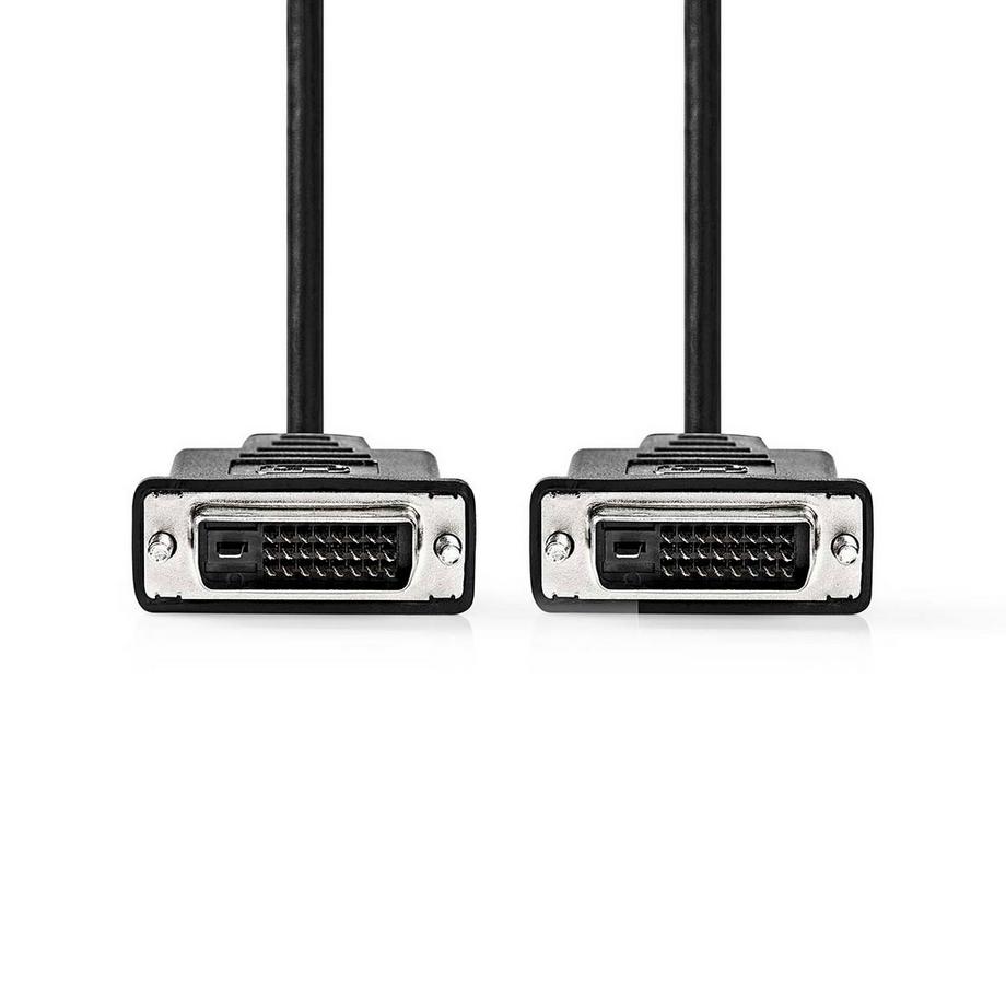 Nedis  DVI-Kabel | DVI-D 24+1-Pin Stecker | DVI-D 24+1-Pin Stecker | 2560x1600 | Vernickelt | 10,0 m | Gerade | PVC | Schwarz | Kunststoffbeutel 