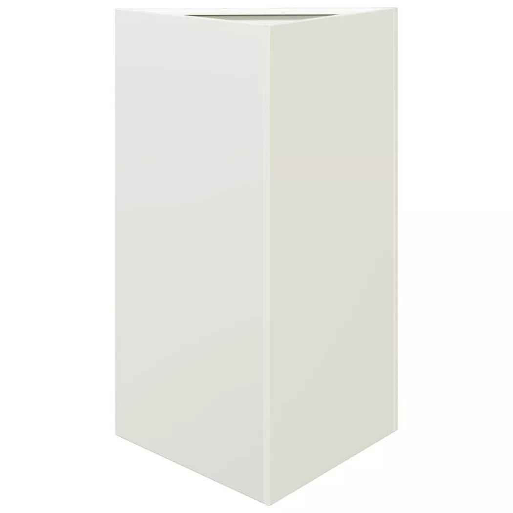 vidaXL Pflanzkübel Weiß Dreieckig 50x43x75 cm Stahl