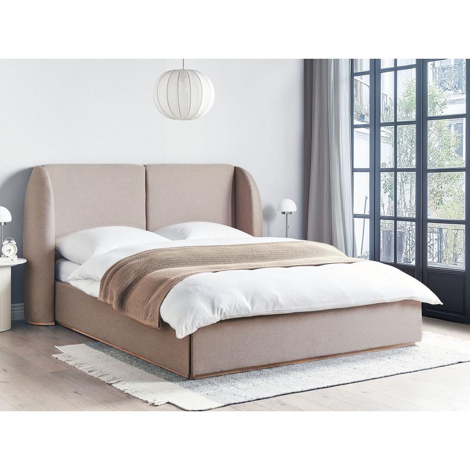 Beliani Letto contenitore en Tessuto  MONESTIER  