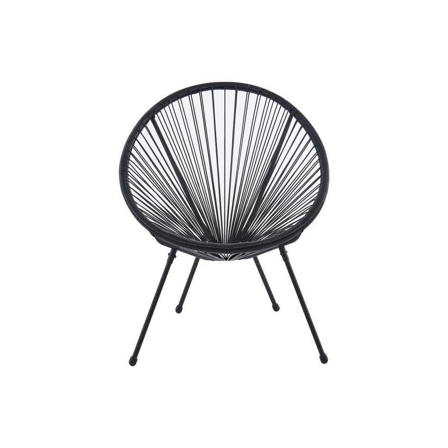 Vente-unique Lot de 2 fauteuils de jardin en fils de résine tressés Noir - ALIOS III de MYLIA  