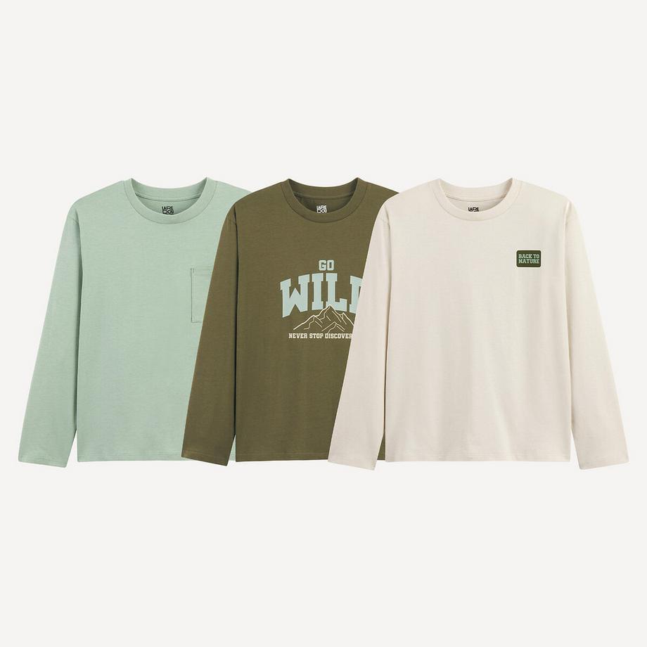 La Redoute Collections  3er-Pack Langarmshirts 
