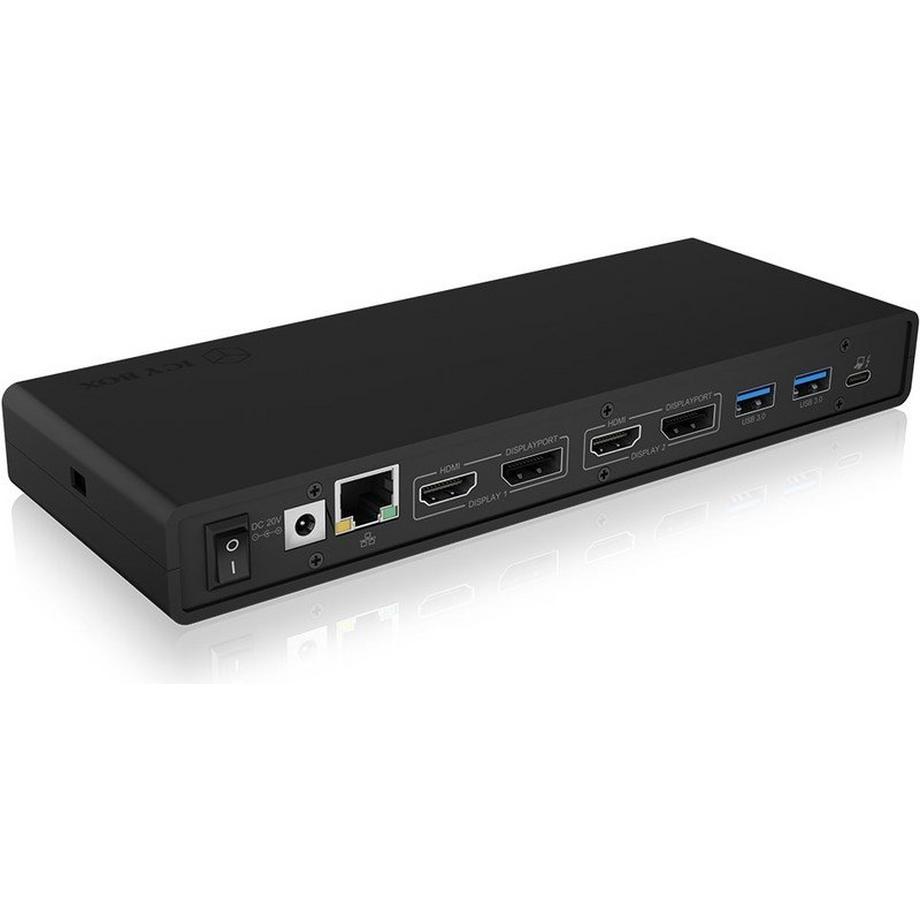 ICY Box  ICY BOX IB-DK2245AC Kabelgebunden USB 3.2 Gen 1 (3.1 Gen 1) Type-C Schwarz 