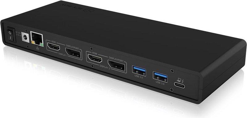 ICY Box  ICY BOX IB-DK2245AC Kabelgebunden USB 3.2 Gen 1 (3.1 Gen 1) Type-C Schwarz 