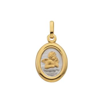 Pendentif ange gardien or jaune 750, 18x9mm