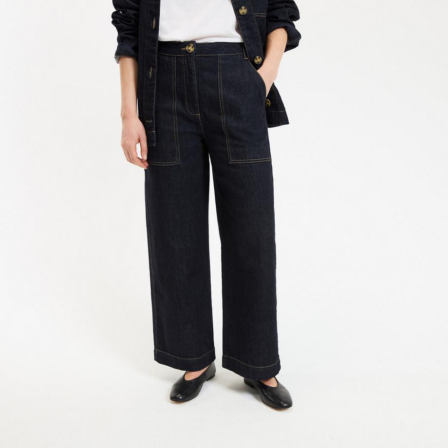 Jean large 7/8 ème style workwear
