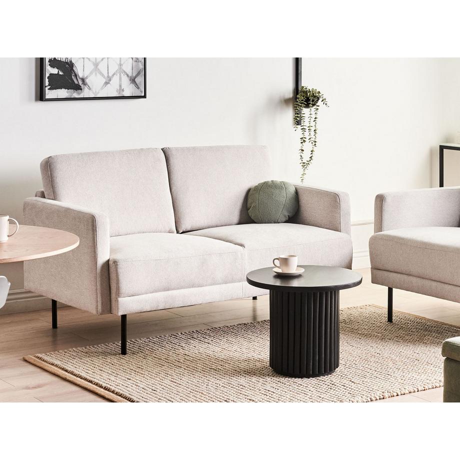 Beliani Canapé 2 places en Tissu Minimaliste BREDA  