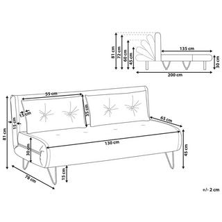 Beliani 2 Sitzer Sofa aus Samtstoff Modern VESTFOLD  