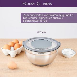 mastrad Rührschüssel mit Spritzschutzdeckel 20cm  