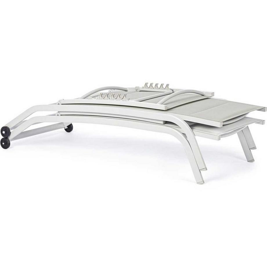 mutoni Rollenliege Cleopas weiss hellgrau  