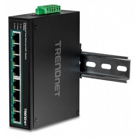 TRENDNET  Industrie Switch 8 Port Fast Eth. PoE+ L2 DIN-Rail (8 Ports) 
