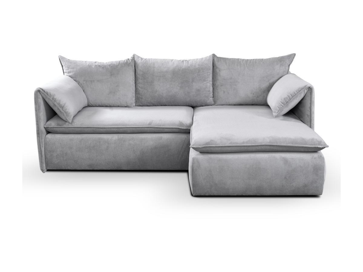 PASCAL MORABITO Canapé d'angle conible en velours côtelé TEODORA de PASCAL MORABITO Angle droit  