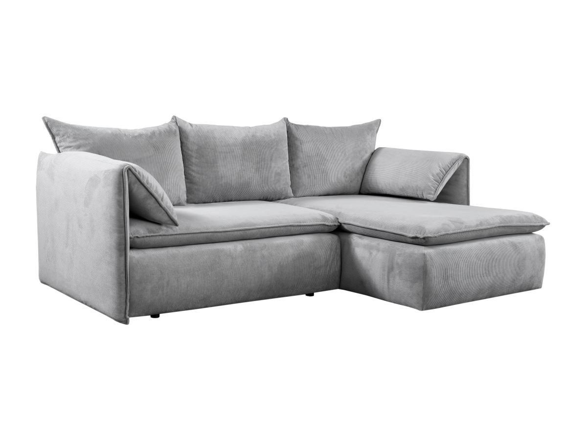 PASCAL MORABITO Canapé d'angle conible en velours côtelé TEODORA de PASCAL MORABITO Angle droit  