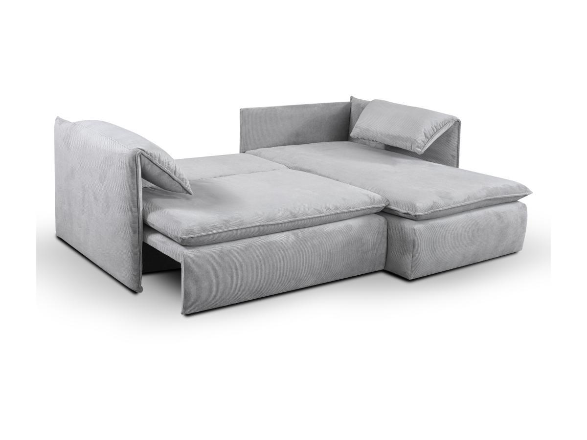 PASCAL MORABITO Canapé d'angle conible en velours côtelé TEODORA de PASCAL MORABITO Angle droit  