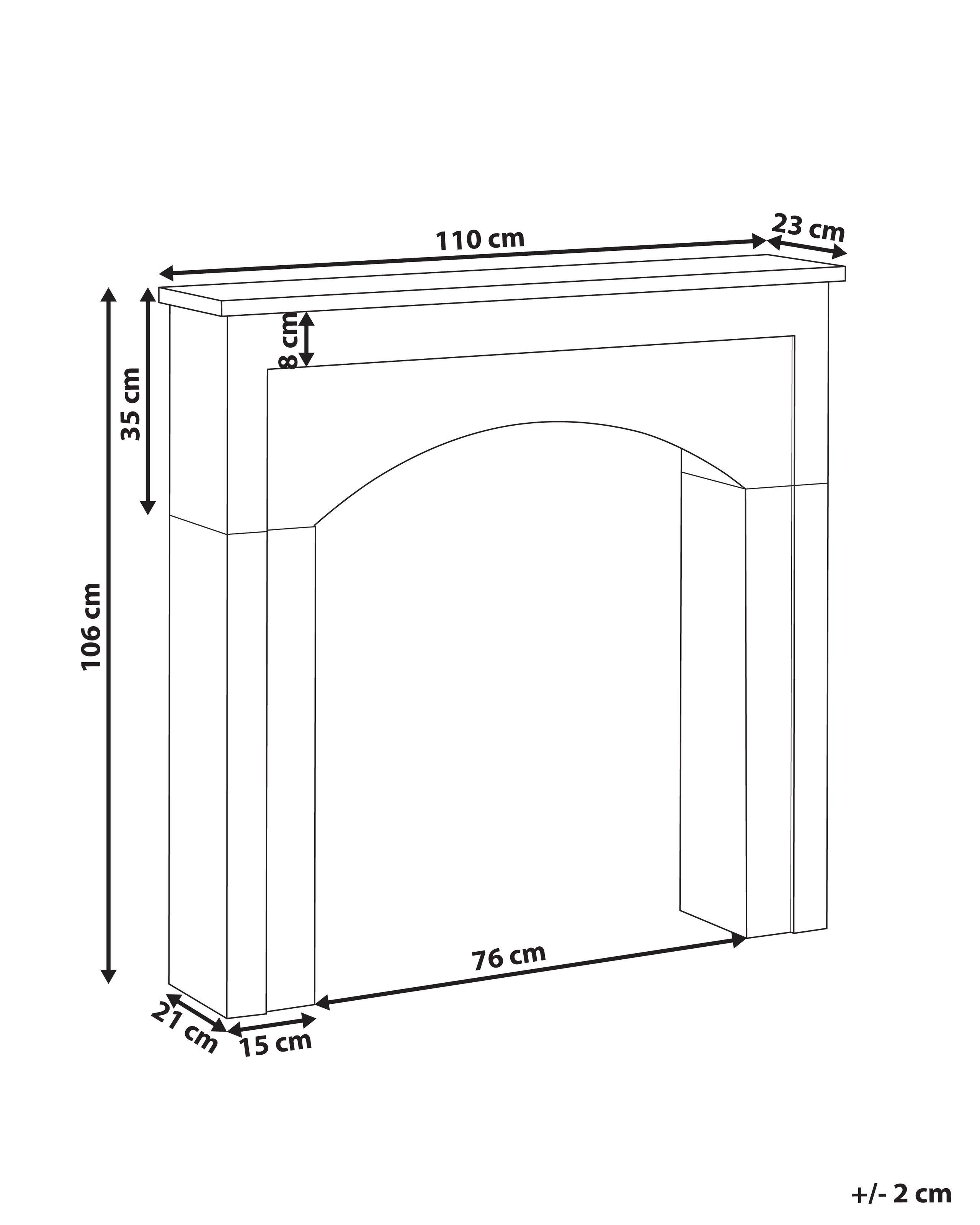 Beliani Kaminumrandung aus MDF-Platte Klassisch BUSSELTON  