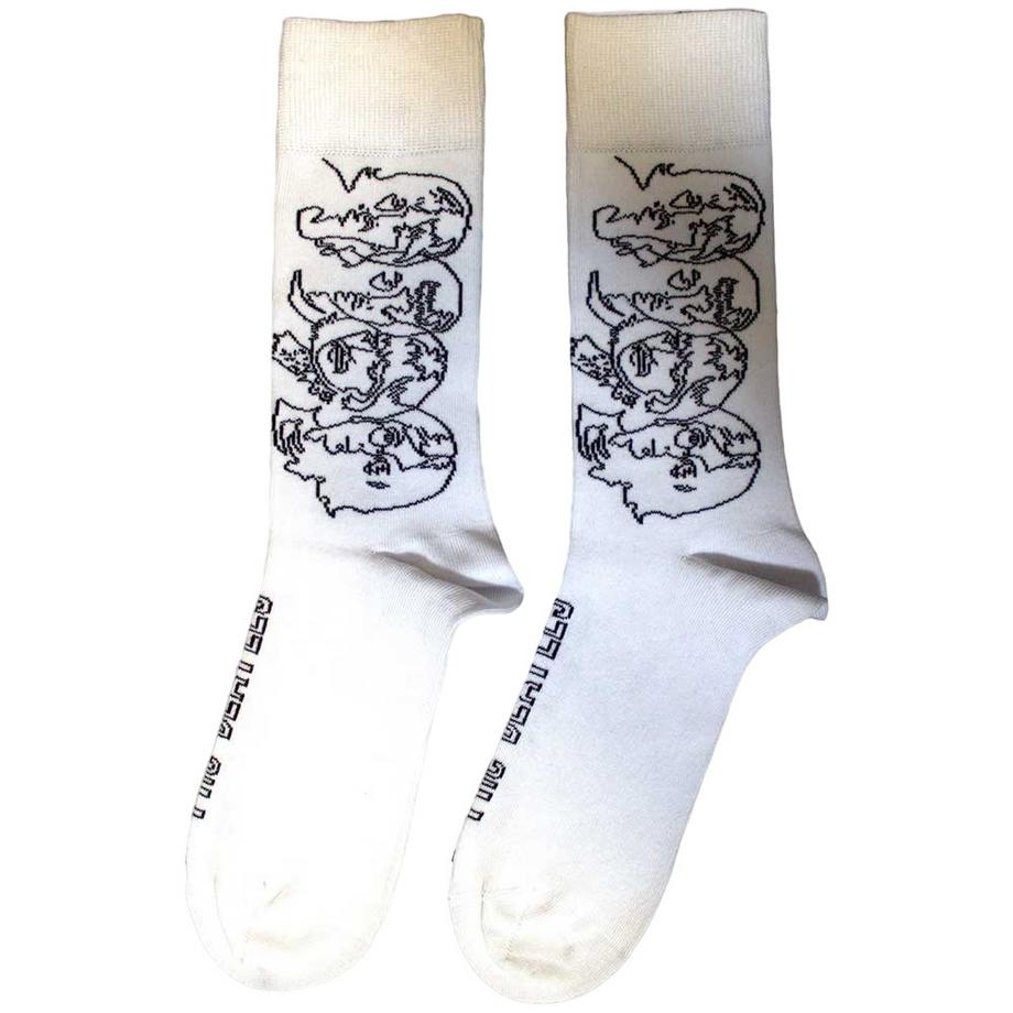 The Beatles Album Faces Outlines Socken  