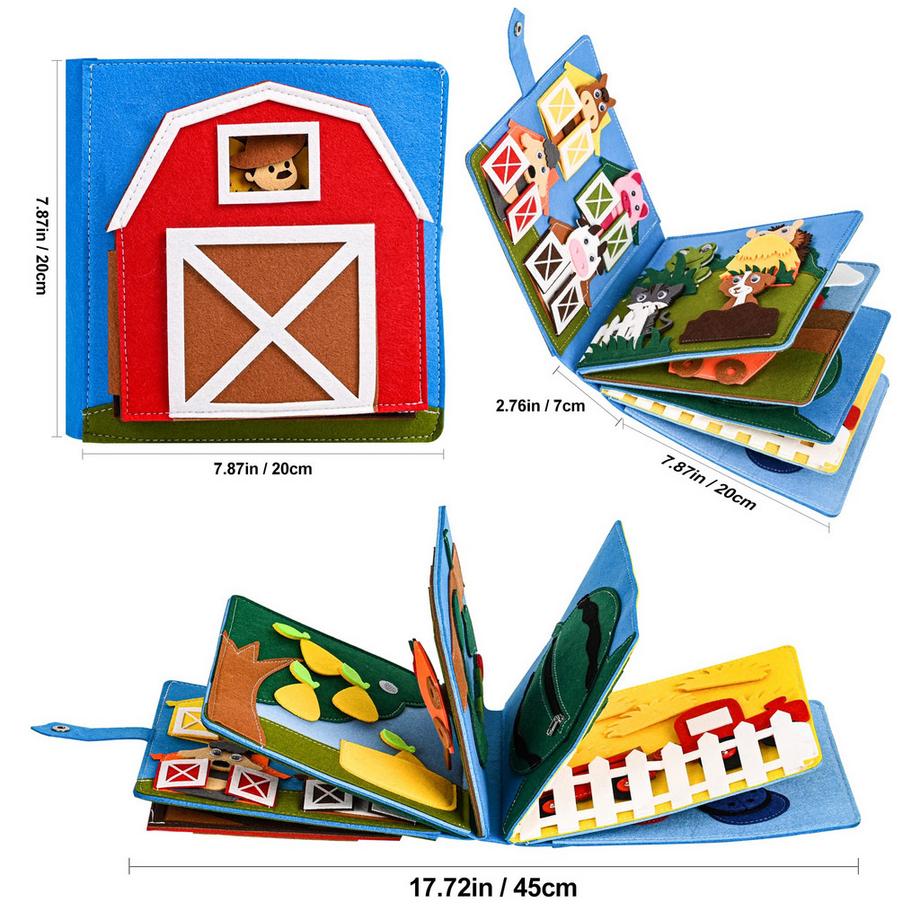 Activity-board  Babybücher aus weichem Stoff Frühes Lernen Lebenskompetenzen Lernspielzeug 3D 