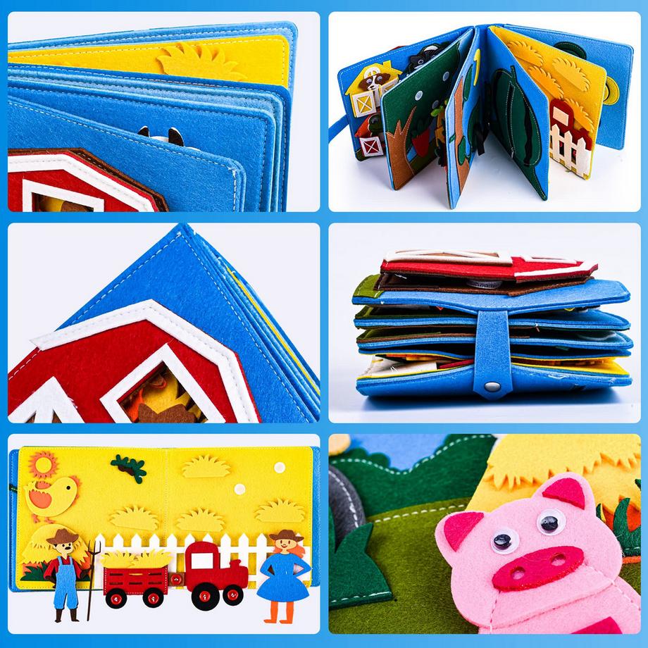 Activity-board  Babybücher aus weichem Stoff Frühes Lernen Lebenskompetenzen Lernspielzeug 3D 