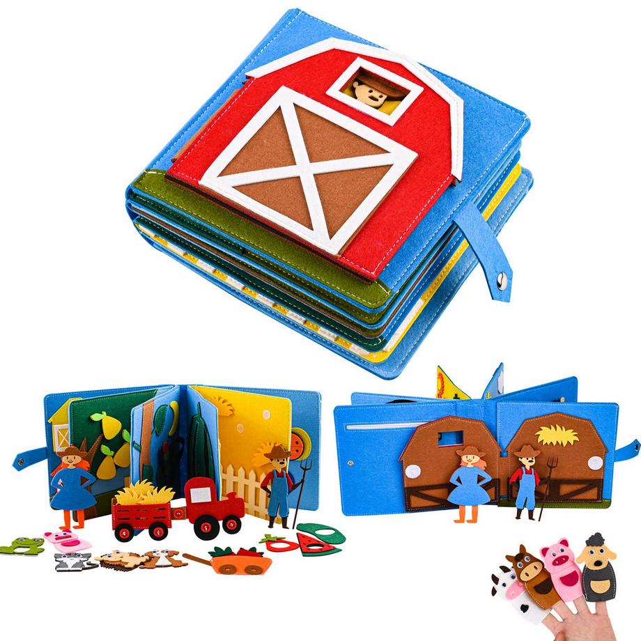 Babybücher aus weichem Stoff Frühes Lernen Lebenskompetenzen Lernspielzeug 3D