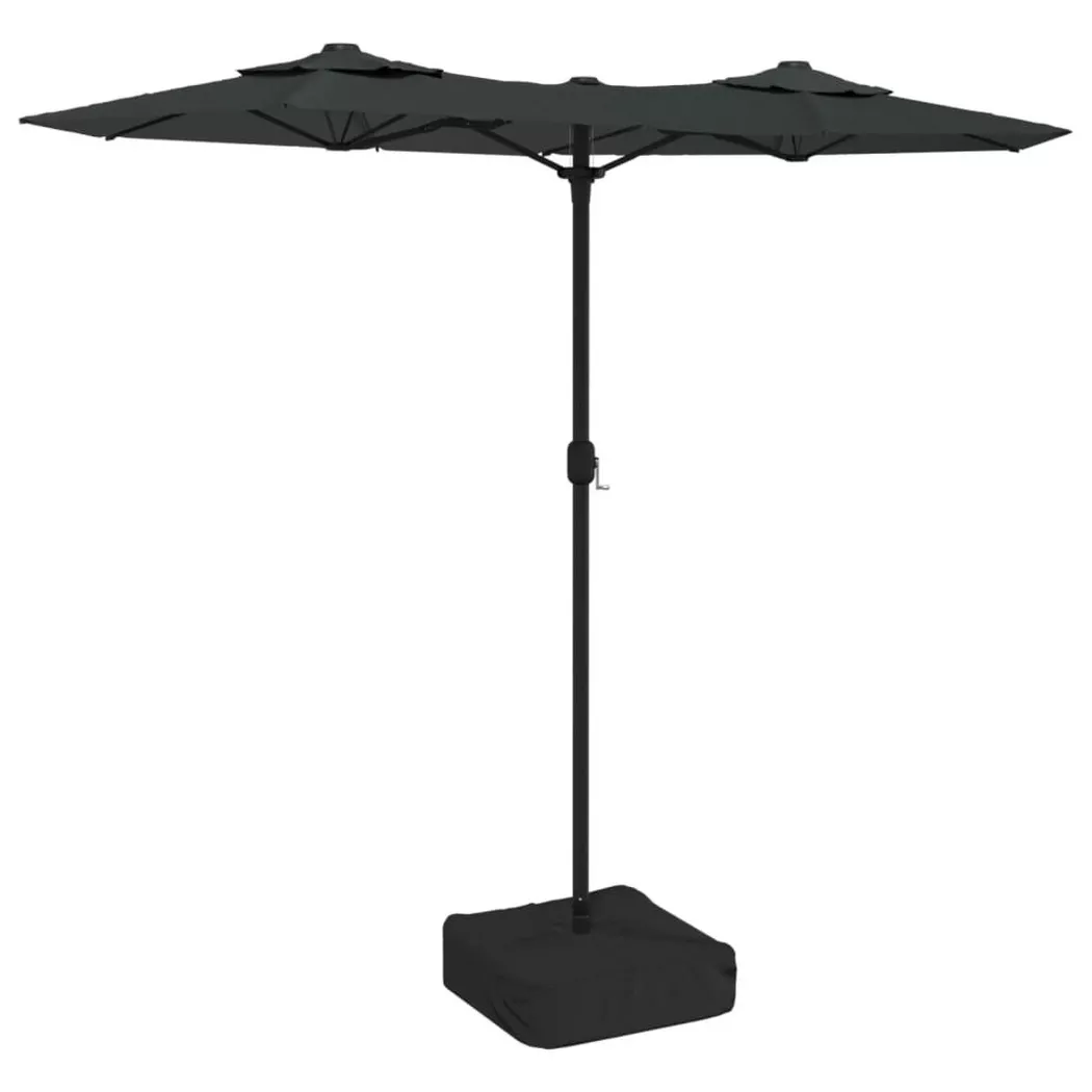 vidaXL Doppel-Sonnenschirm Anthrazit 316x145 cm