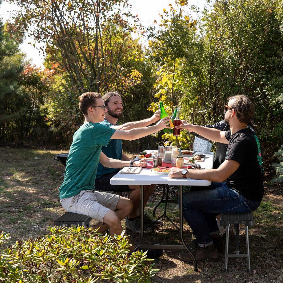 Northix 2x Klappbänke Schwarz  