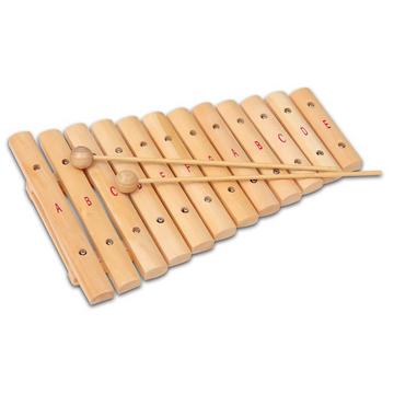 Xylophon mit 12 Holzplättchen