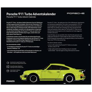 FRANZIS  Modellfahrzeug Adventskalender Porsche 911 Turbo 1:43 