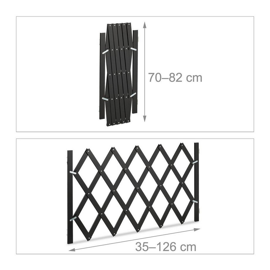 B2X  Grille rétractable pour chien Noir 
