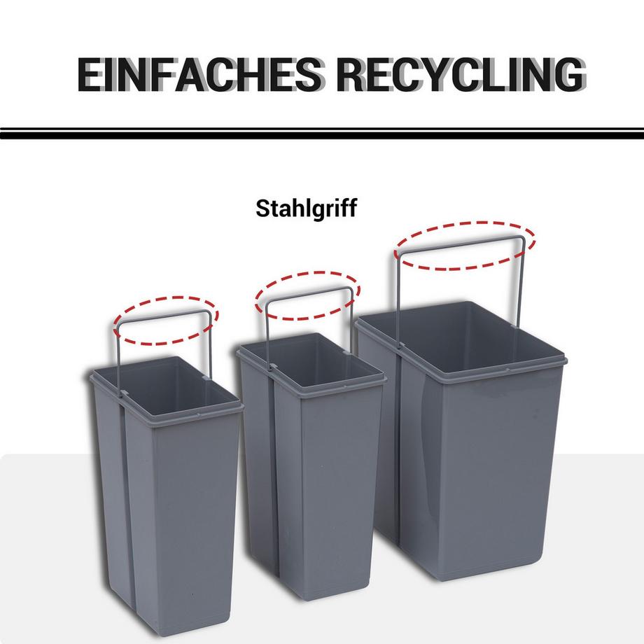 HOMCOM Poubelle intégrée  