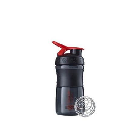 Blender Bottle  20oz / 590ml BlenderBottle SportMixer Flip, Black/Red 