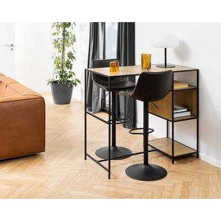 mutoni Tabouret de bar Barnstable avec fonction pivotante noir  