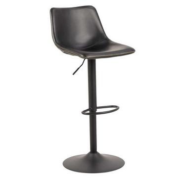 Tabouret de bar Barnstable avec fonction pivotante noir