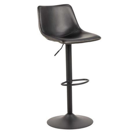 mutoni Tabouret de bar Barnstable avec fonction pivotante noir  