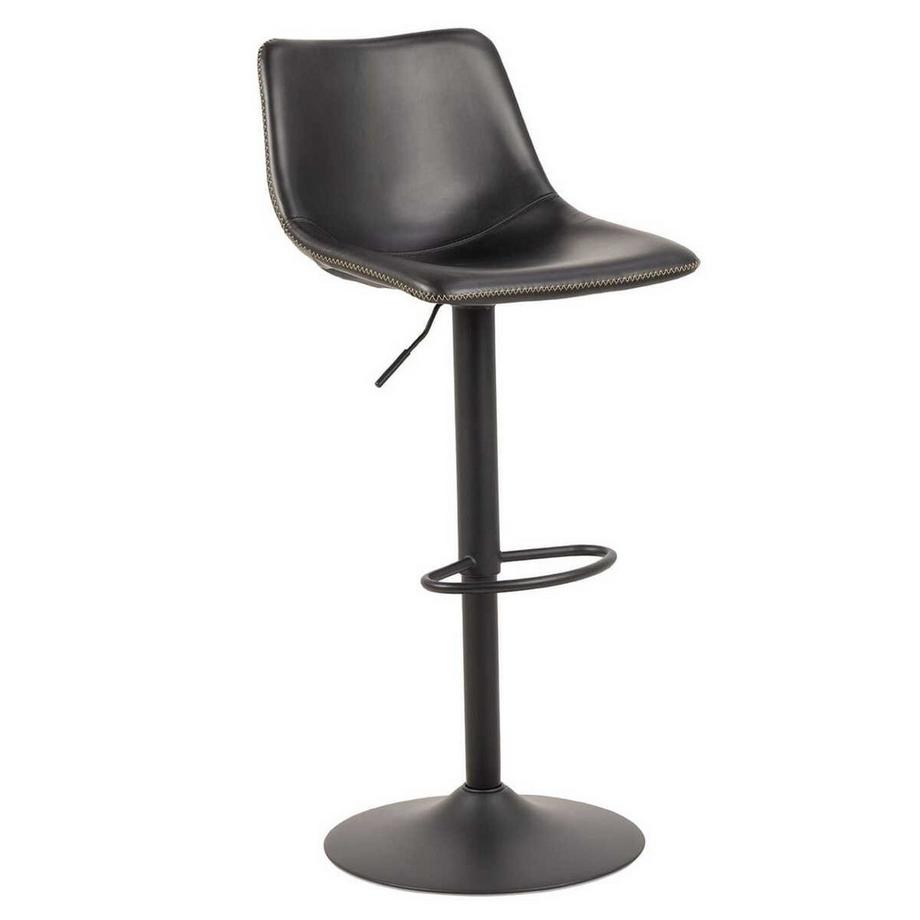 Sgabello da bar Barnstable con funzione girevole nero