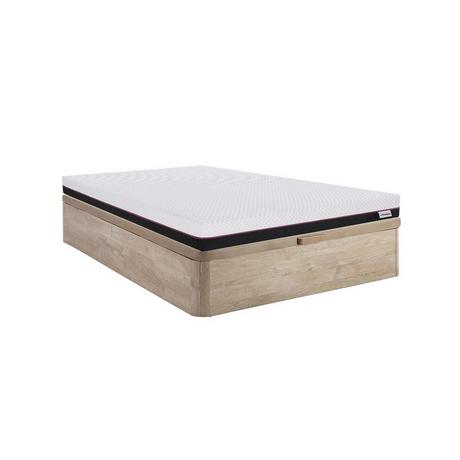 Ysmée Set 140 x 190 cm Rete contenitore Naturale chiaro + Materasso memory foam sp. 18 cm - RYZE di YSMÉE  