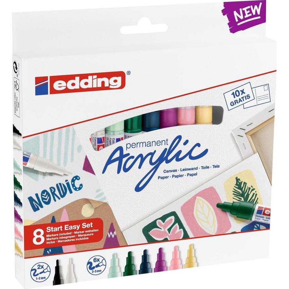 Edding EDDING Acrylmarker acrylic-8s Starterset klein 8 Stück  