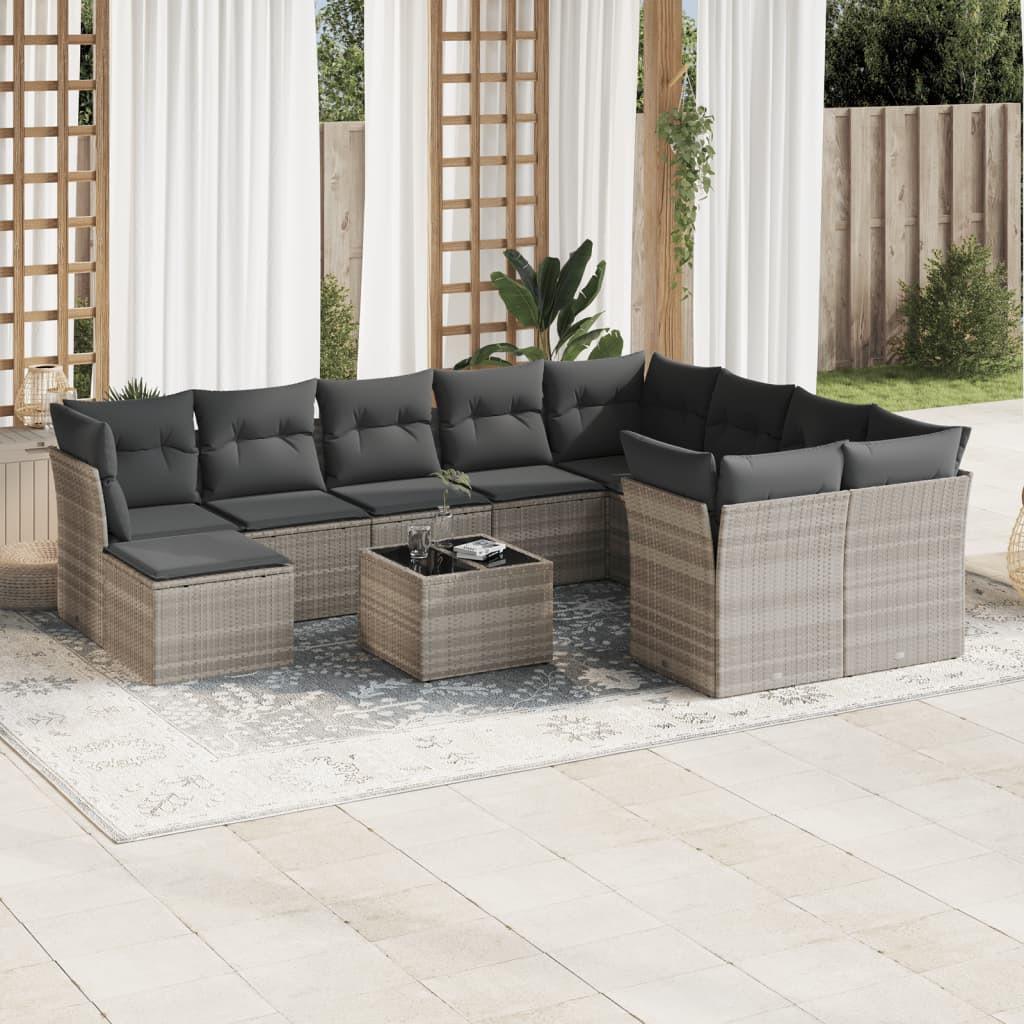 VidaXL set divano da giardino Polirattan  