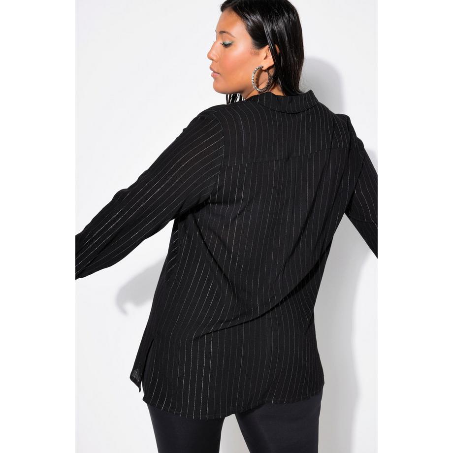 Studio Untold Chemisier Boxy Shape Rayures Scintillantes  