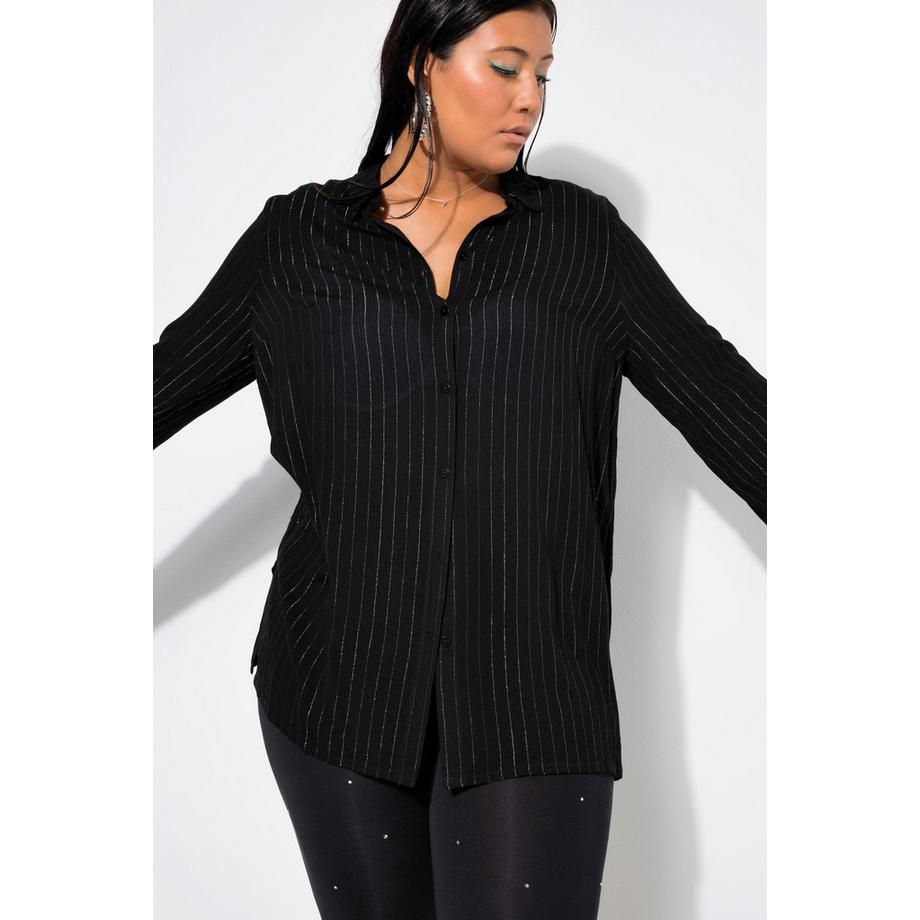 Studio Untold Chemisier Boxy Shape Rayures Scintillantes  