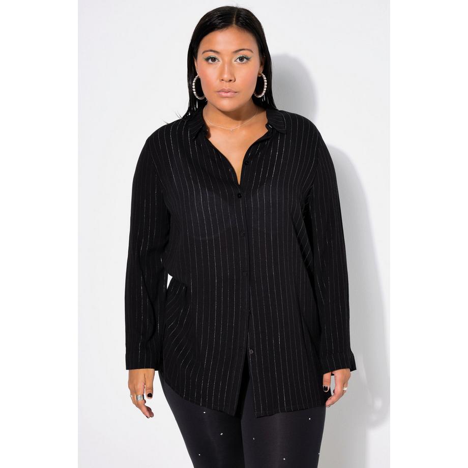 Studio Untold Chemisier Boxy Shape Rayures Scintillantes  