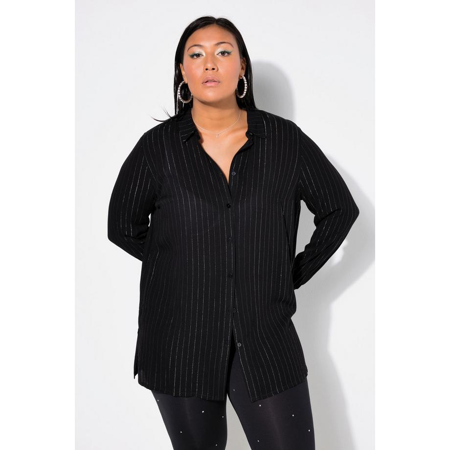 Studio Untold Chemisier Boxy Shape Rayures Scintillantes  