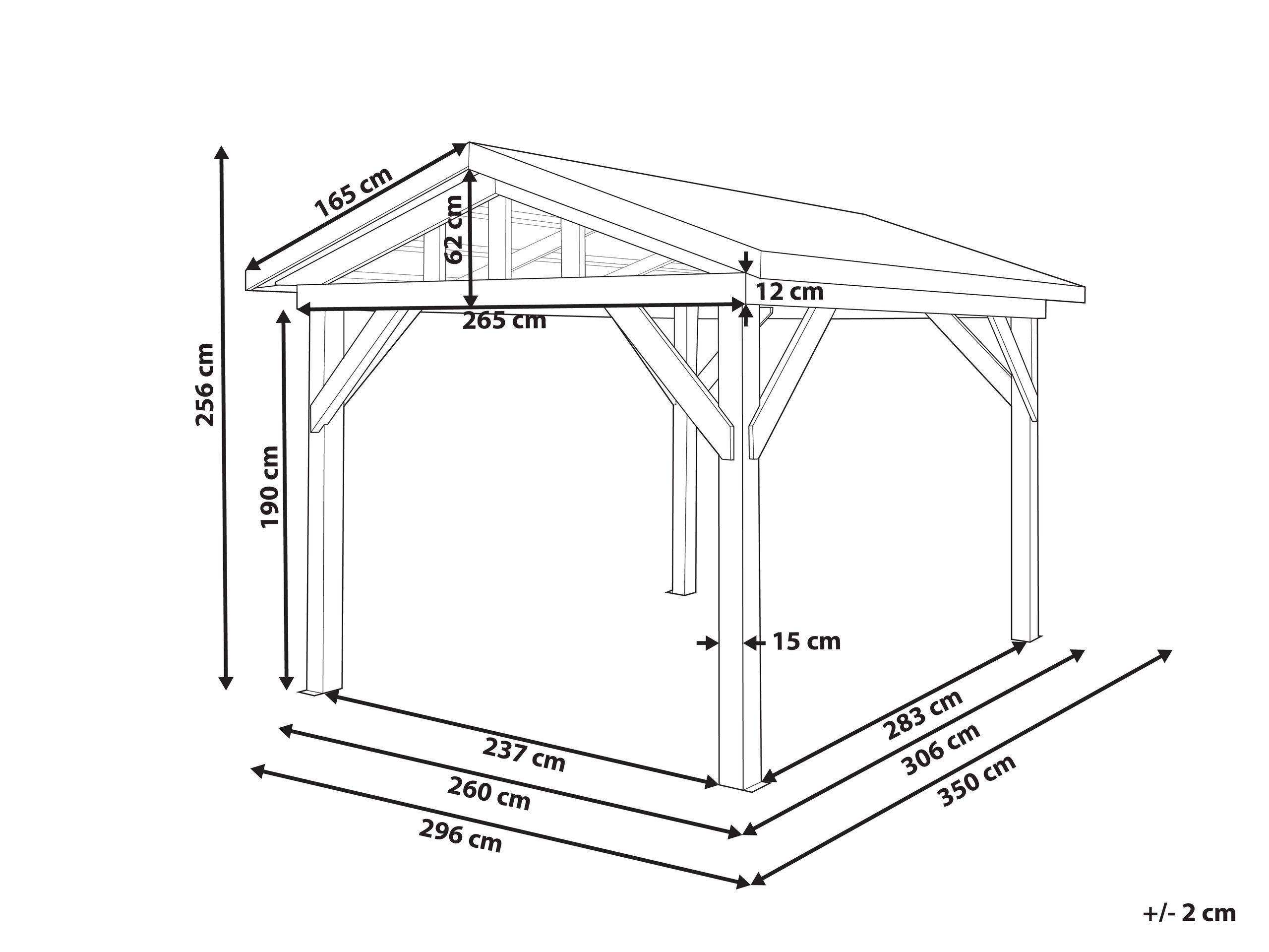 Beliani Pavillon aus Tannenholz Klassisch SECCHIA  