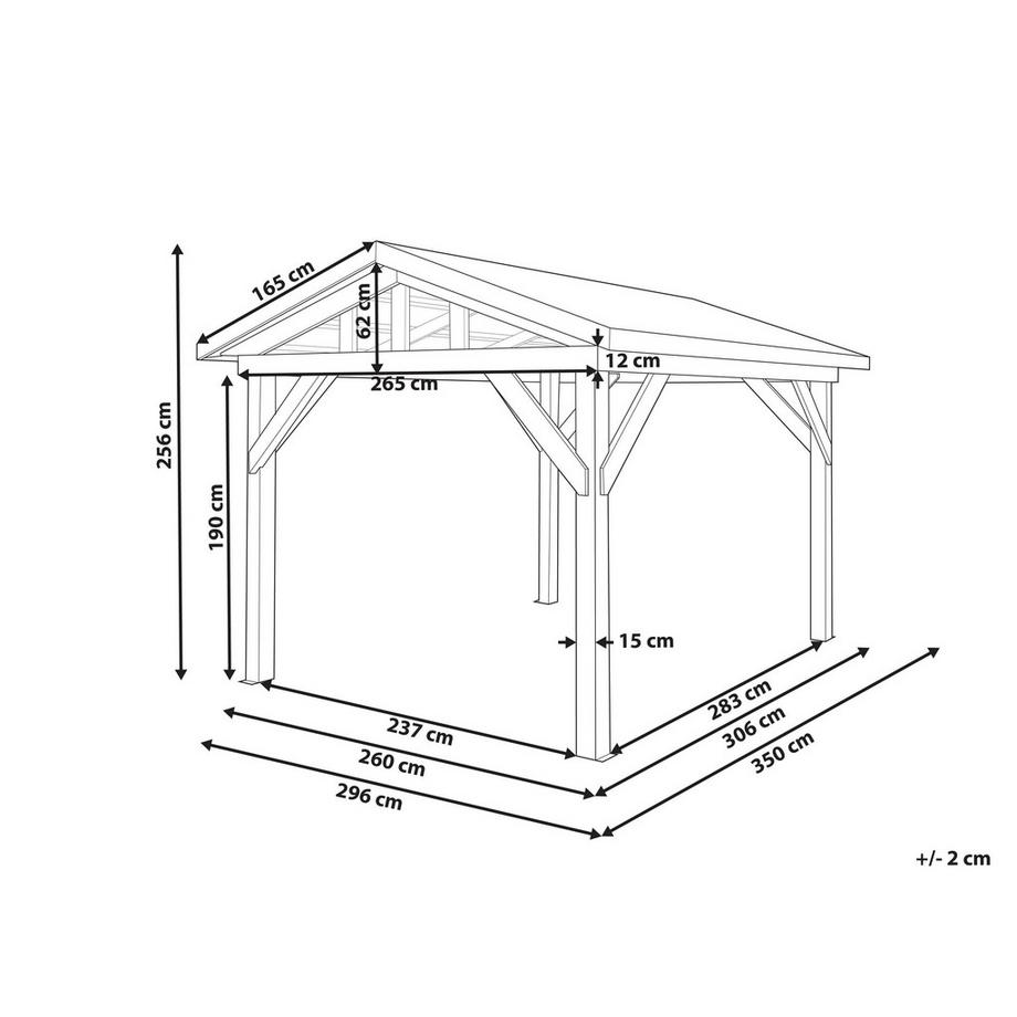 Beliani Pavillon aus Tannenholz Rustikal SECCHIA  